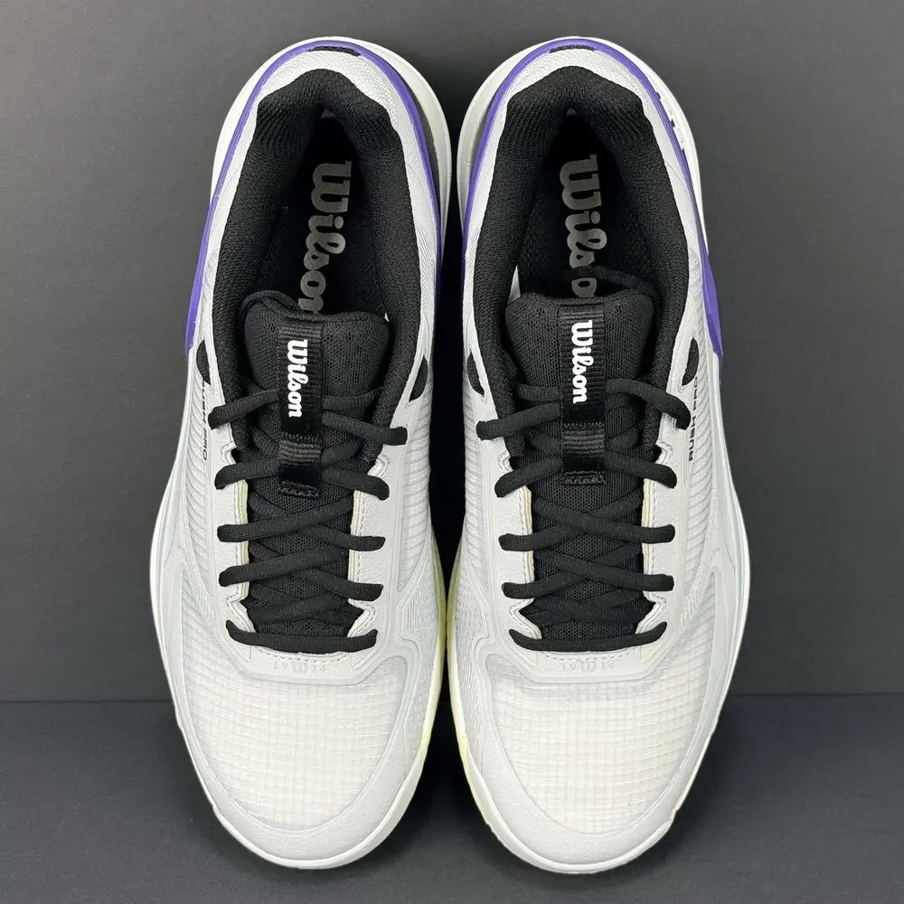 Wilson Rush Pro 5 SAMPLE Men's Tennis Shoes 10 Size WRS33853S White/Black/Purple